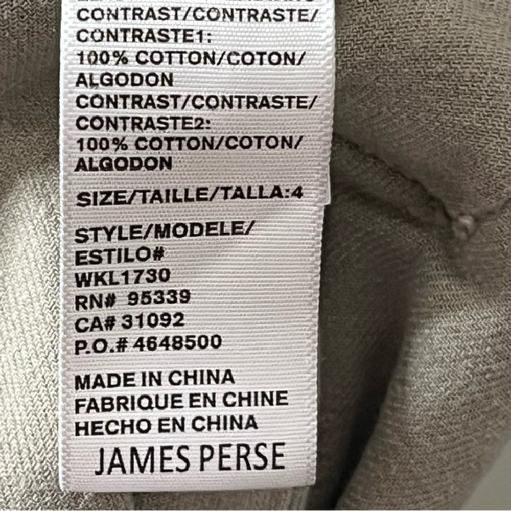 James Perse Soft Drape Pants Size  XL Taupe Relaxed‎ Lounge Casual Stretch Chic - Picture 10 of 10